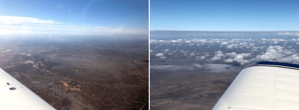 Cloudy flying conditions