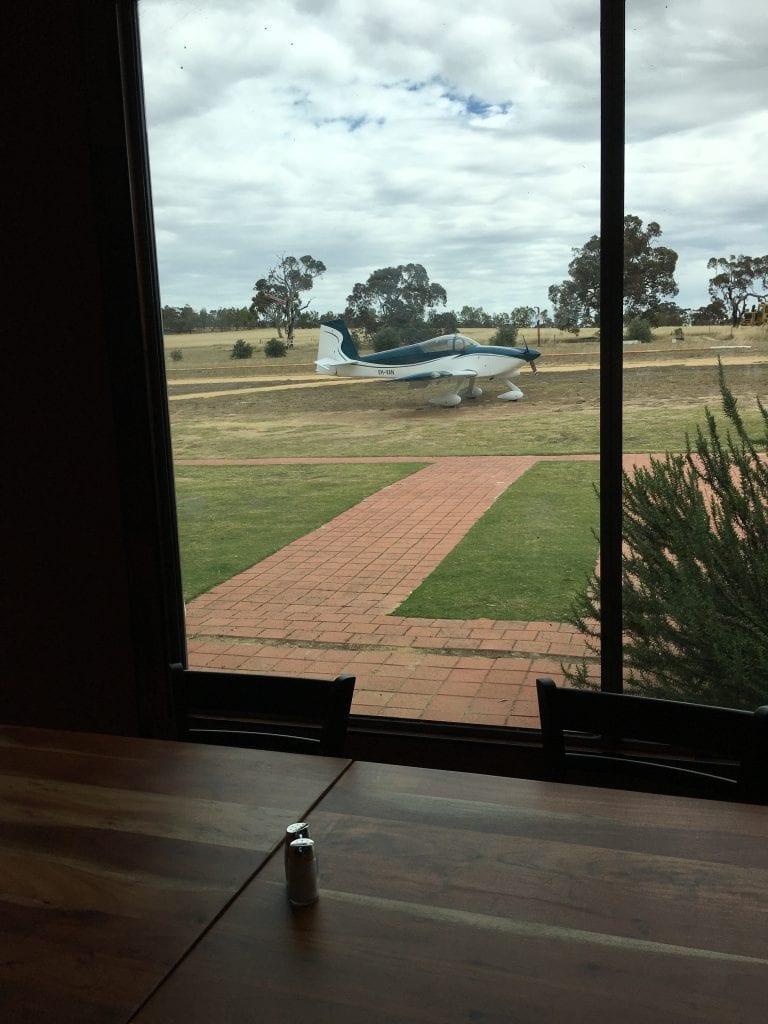 Country Airstrips Australia - Nothing beats parking the plane by the door of the restaurant at White Gum Air Park.!
