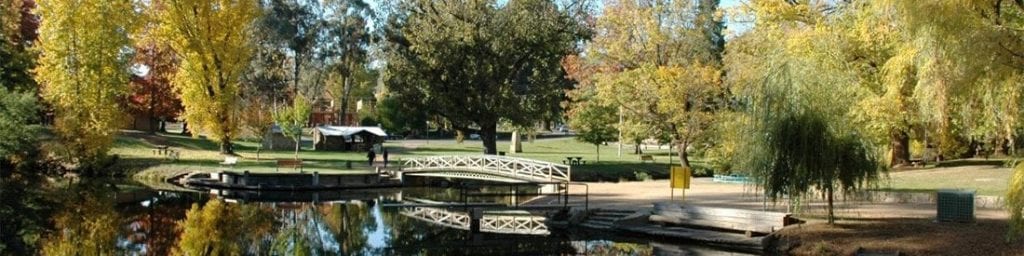 Beautiful parks in Bright, Victoria