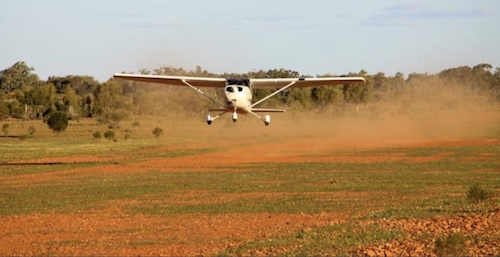 Bad weather can cause problems when landing at some remote airstrips.