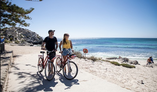 Explore Rottnest Island on a bike.