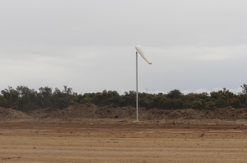 Mr Kirchner added a windsock at the airstrip on his property in Esperance.