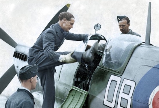 Douglas Bader who lost both legs in an accident, and continued flying to become a famous war hero in WW2