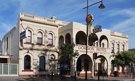 One of Portland VIC heritage buildings, the Gordon Hotel.