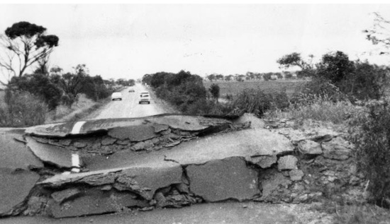 The Meckering Earthquake Caused Immense Damage. Country Airstrips Australia.