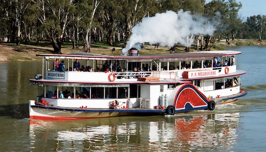 Paddle-Steamer in Wentworth NSW. Country Airstrips Australia.