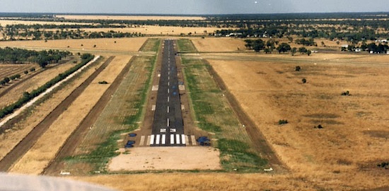 Photo of Walgett Airport main runway NSW. Country Airstrips Australia.