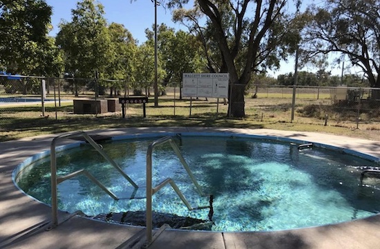The Walgett artesian bore baths. Country Airstrips Australia.