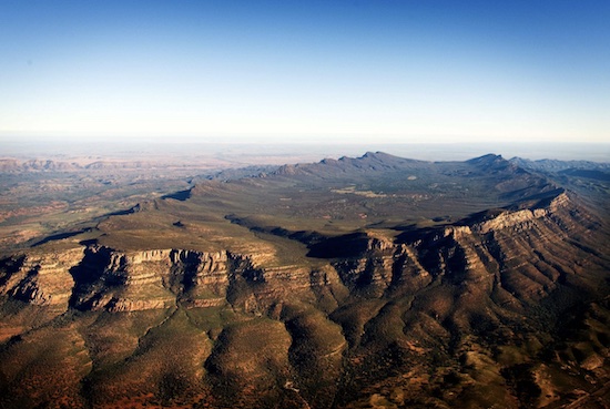 An Aerial View of the Flinders Ranges, SA. Country Airstrips Australia.